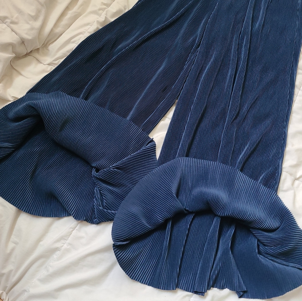 Astr Blue Ribbed Cut Out Jumpsuit - Picture 8 of 15